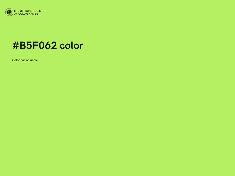 #B5F062 color image