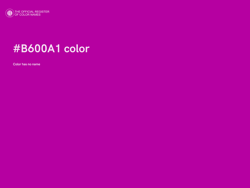 #B600A1 color image