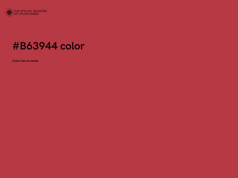 #B63944 color image