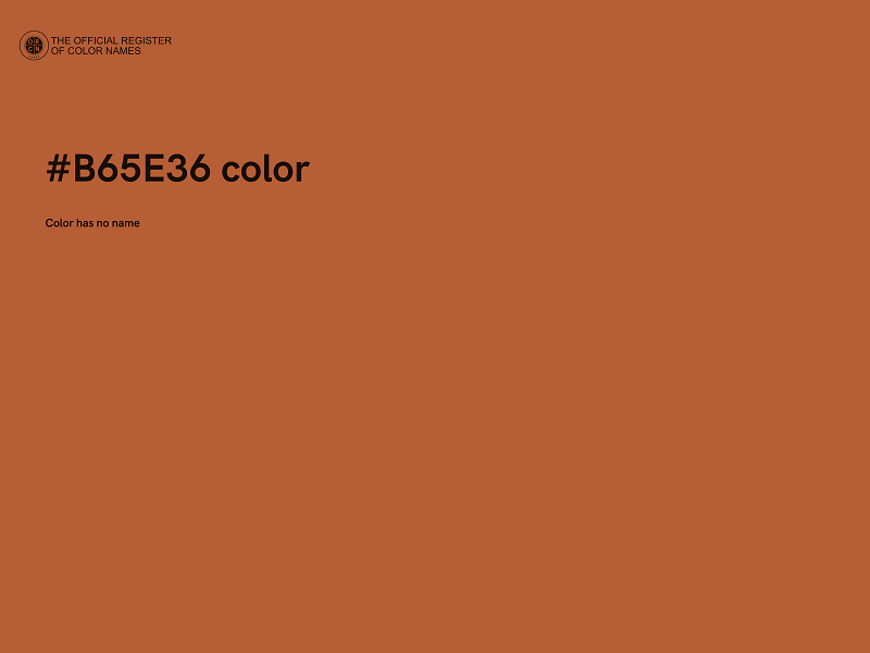 #B65E36 color image