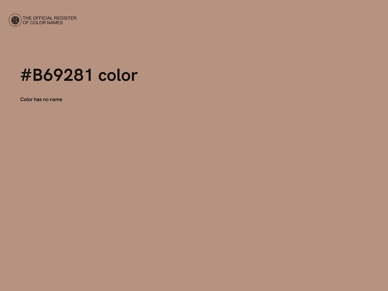 #B69281 color image