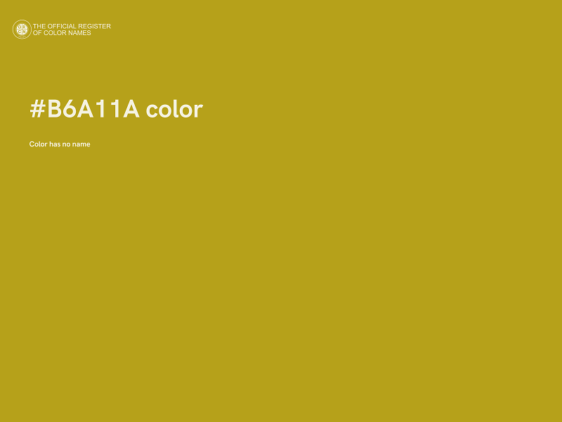 #B6A11A color image