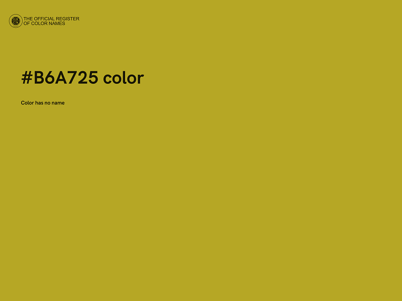 #B6A725 color image