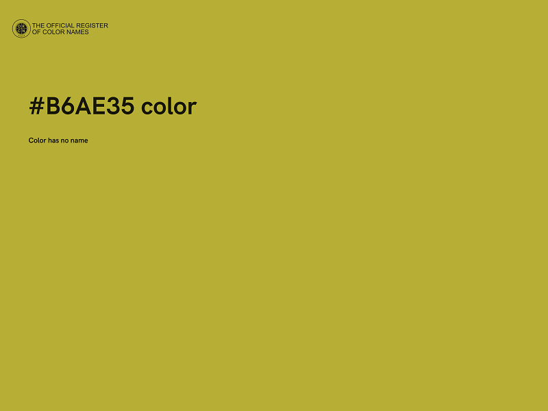 #B6AE35 color image