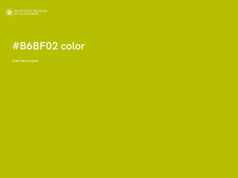 #B6BF02 color image