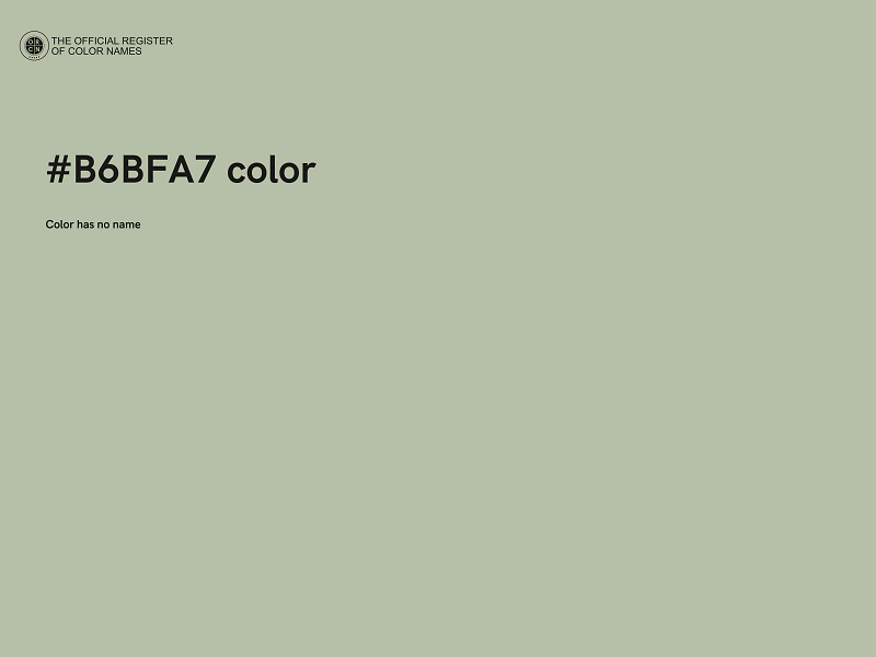 #B6BFA7 color image