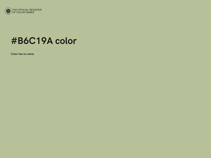 #B6C19A color image