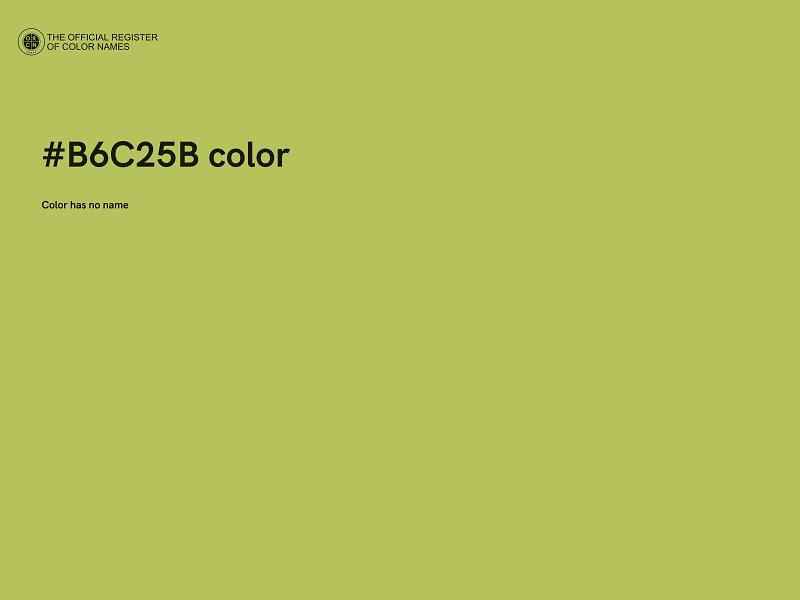 #B6C25B color image