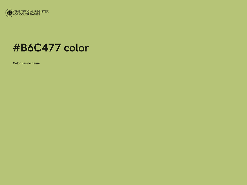 #B6C477 color image