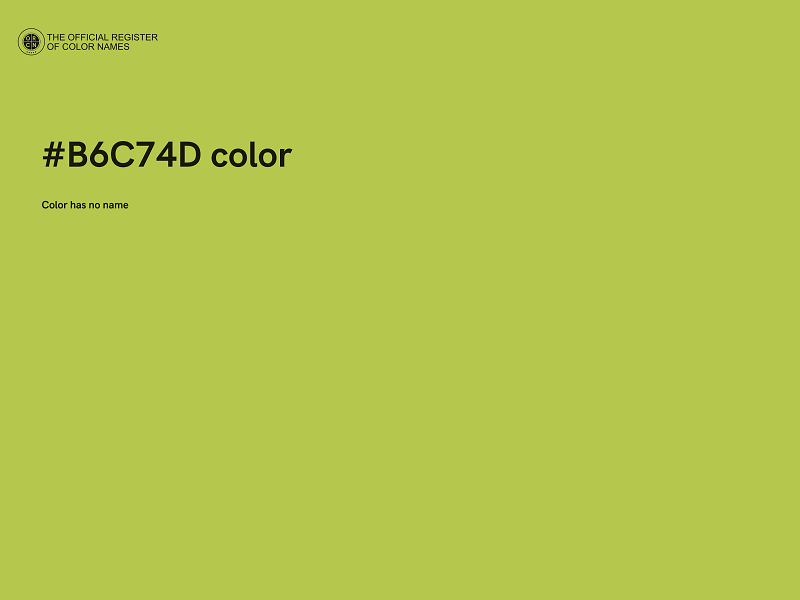 #B6C74D color image