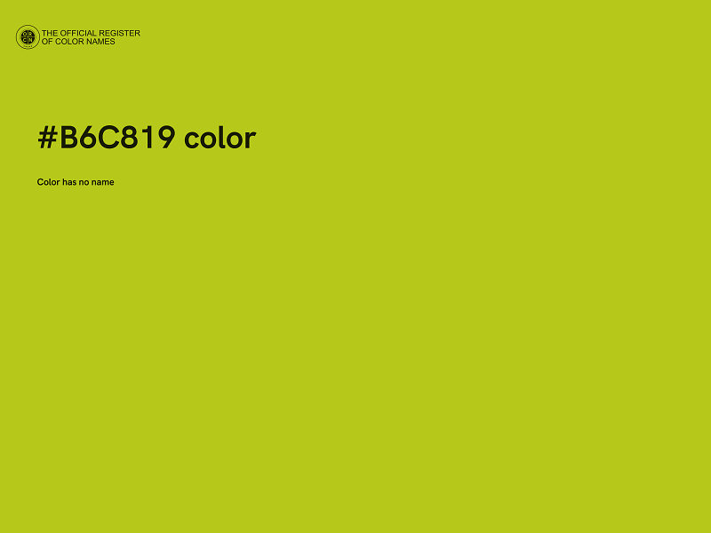 #B6C819 color image