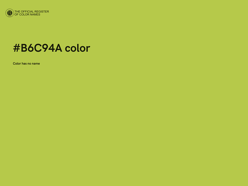 #B6C94A color image