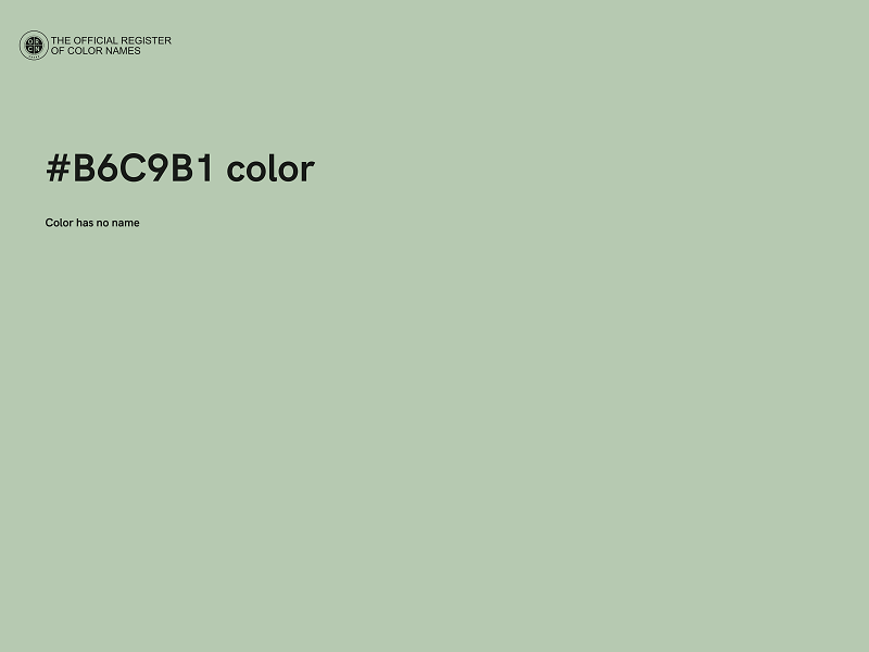 #B6C9B1 color image