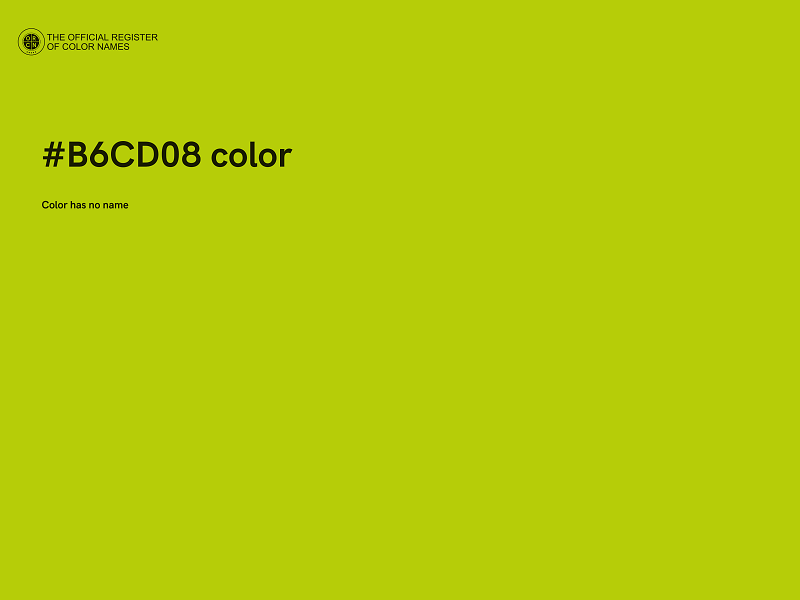 #B6CD08 color image