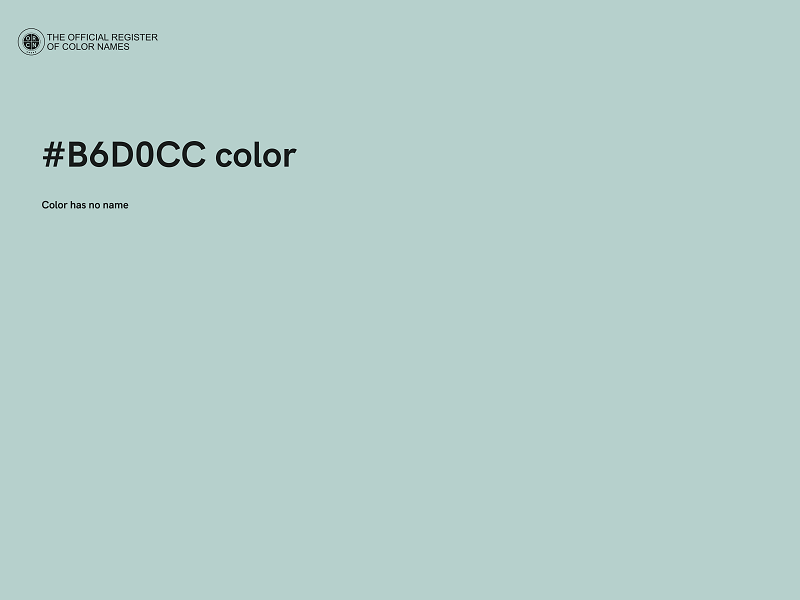 #B6D0CC color image