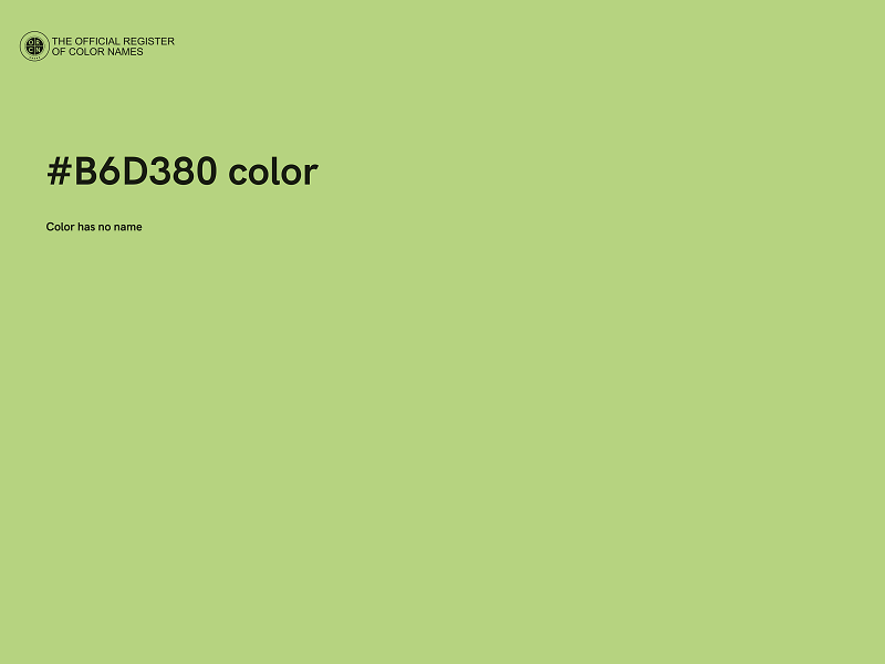 #B6D380 color image