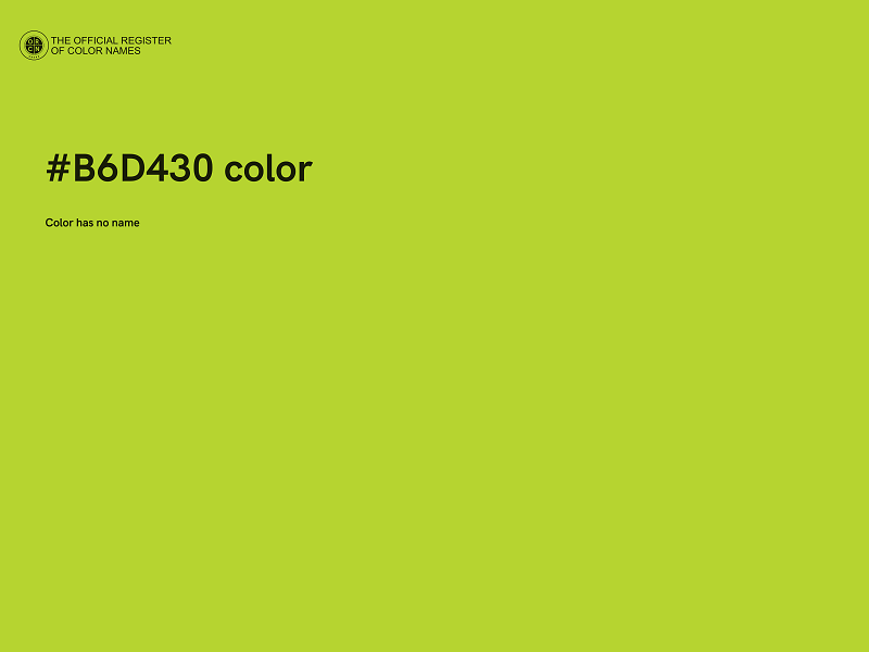 #B6D430 color image