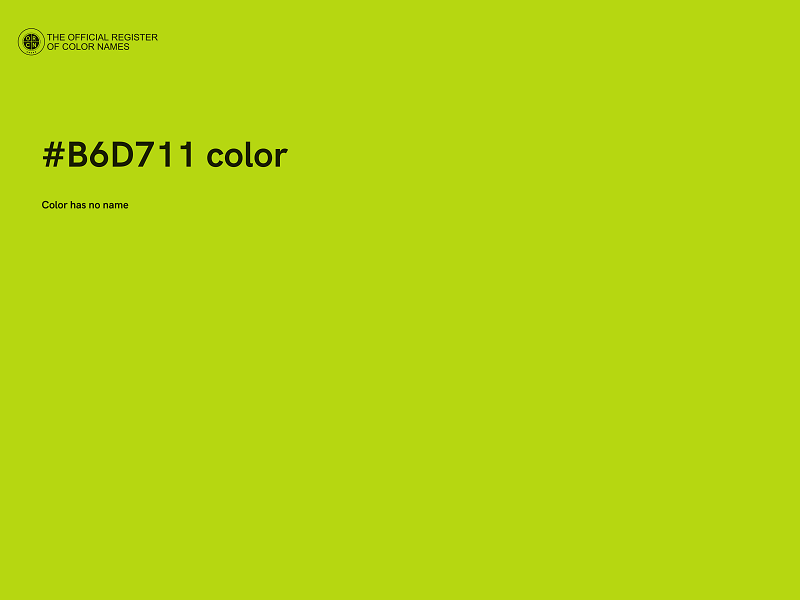 #B6D711 color image