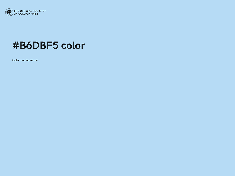 #B6DBF5 color image