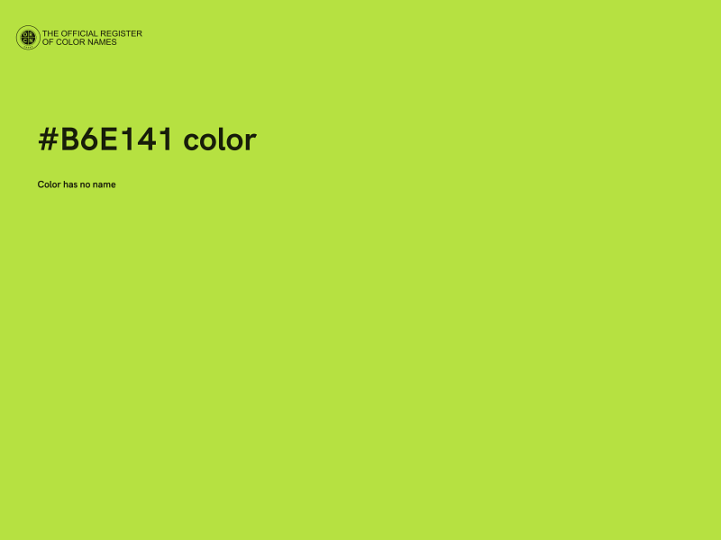 #B6E141 color image