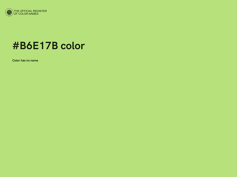 #B6E17B color image