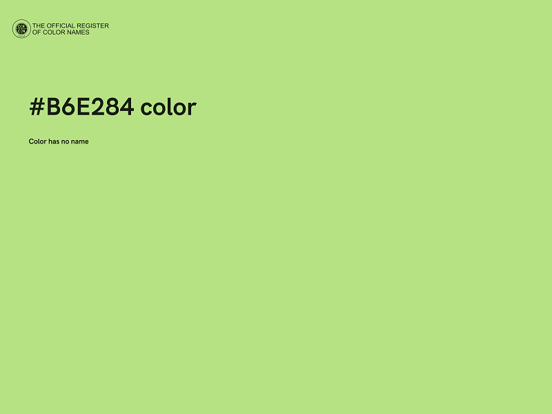 #B6E284 color image