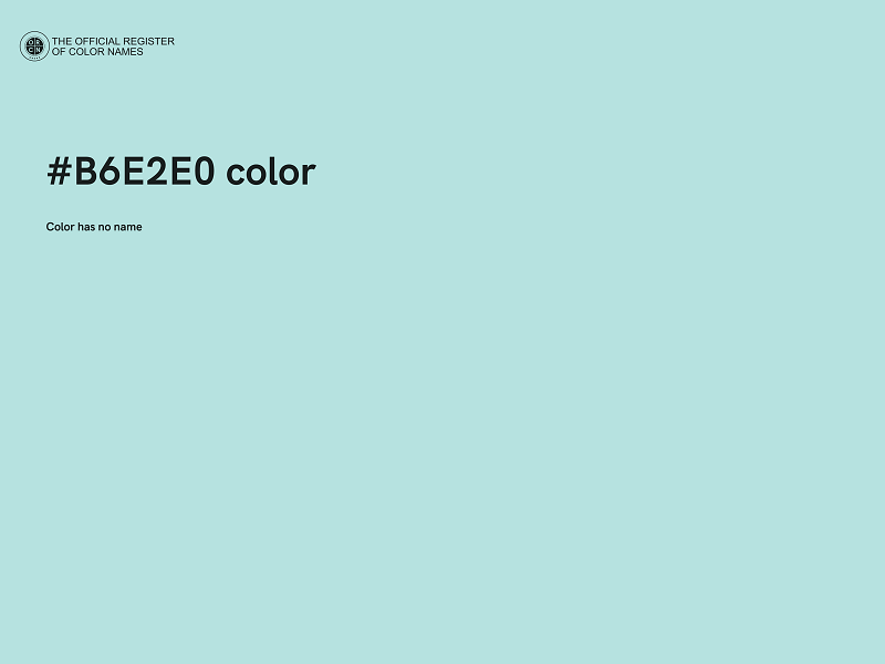 #B6E2E0 color image