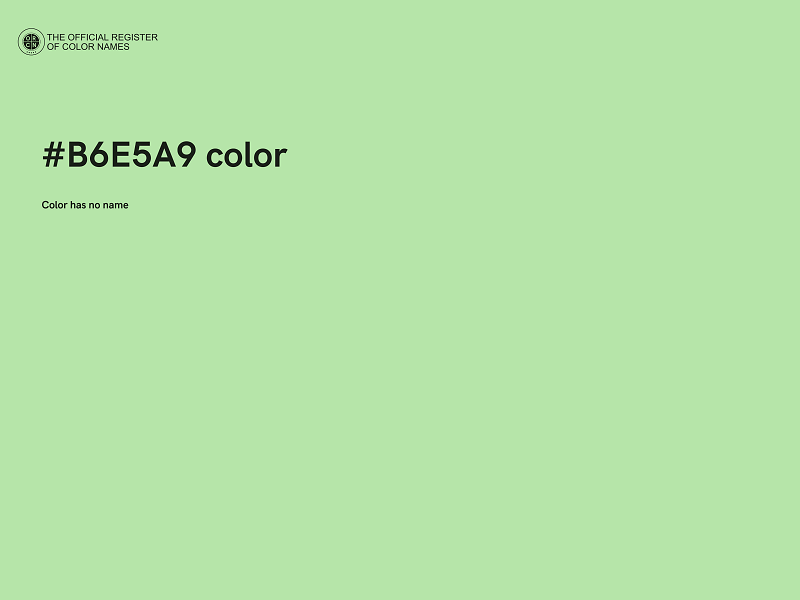 #B6E5A9 color image