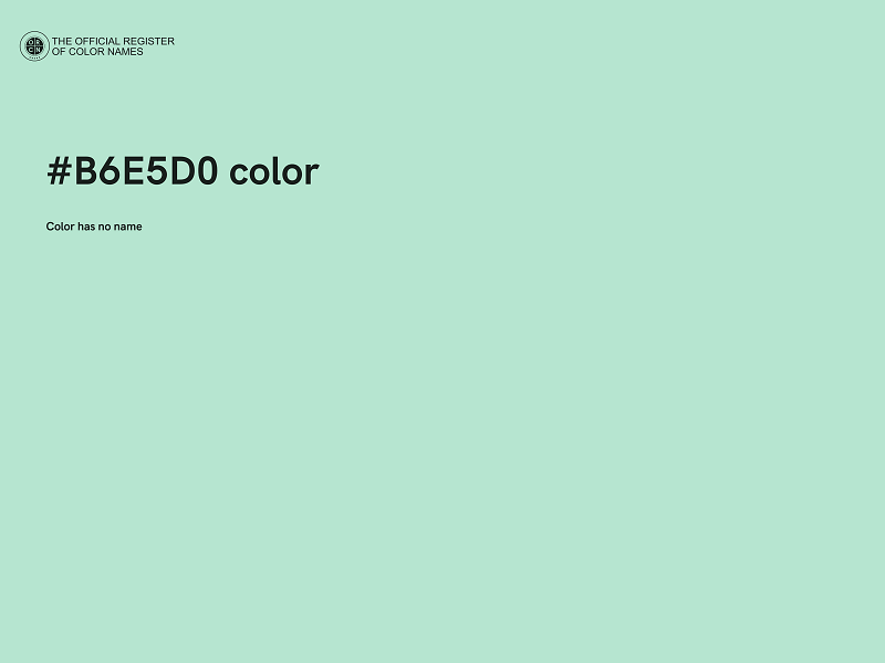 #B6E5D0 color image