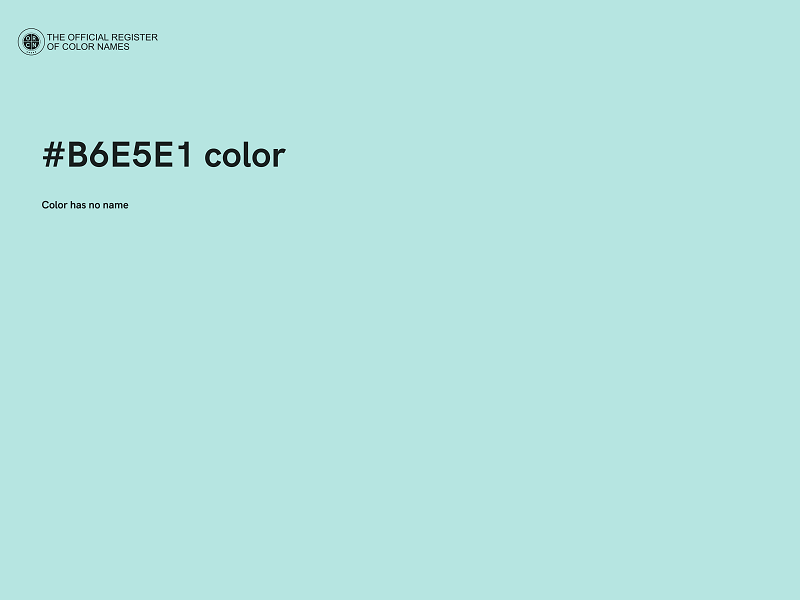 #B6E5E1 color image