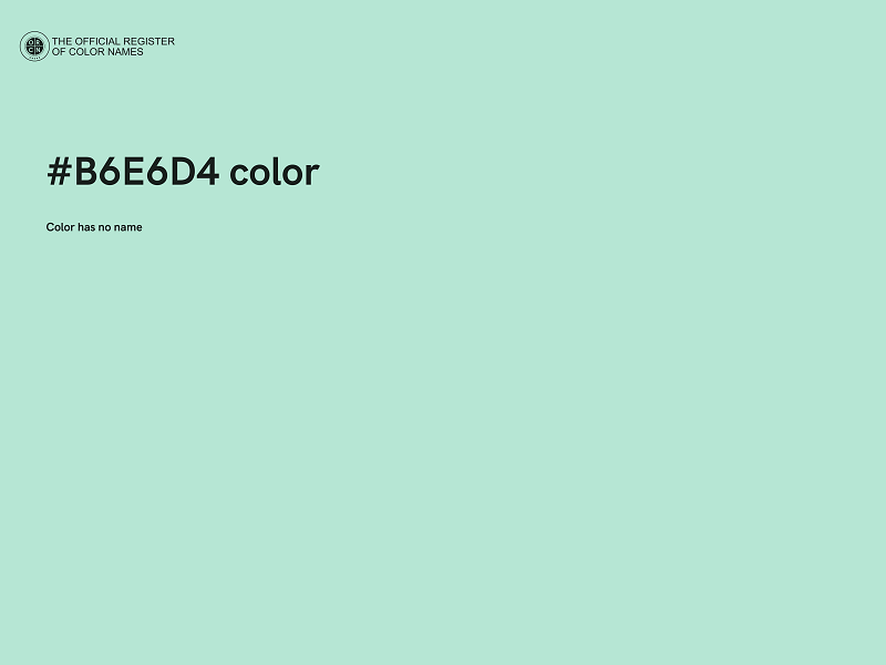 #B6E6D4 color image