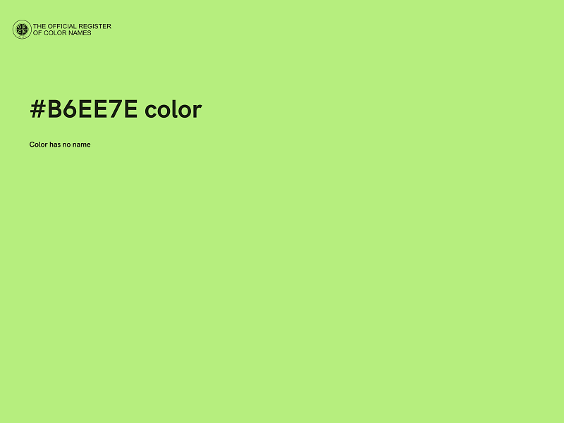 #B6EE7E color image