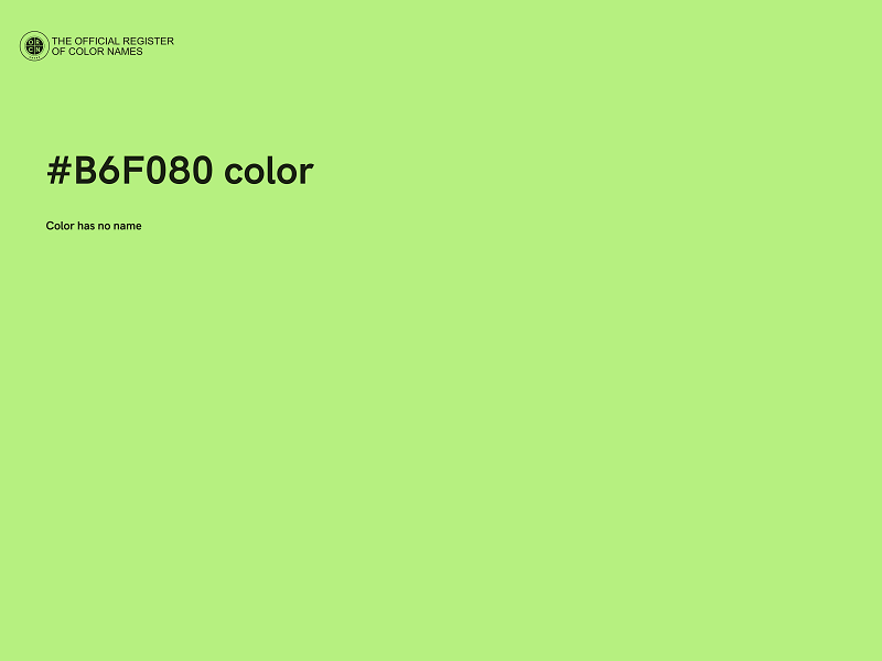 #B6F080 color image