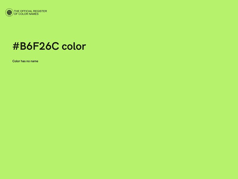 #B6F26C color image