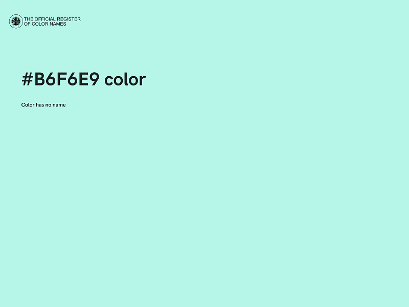 #B6F6E9 color image