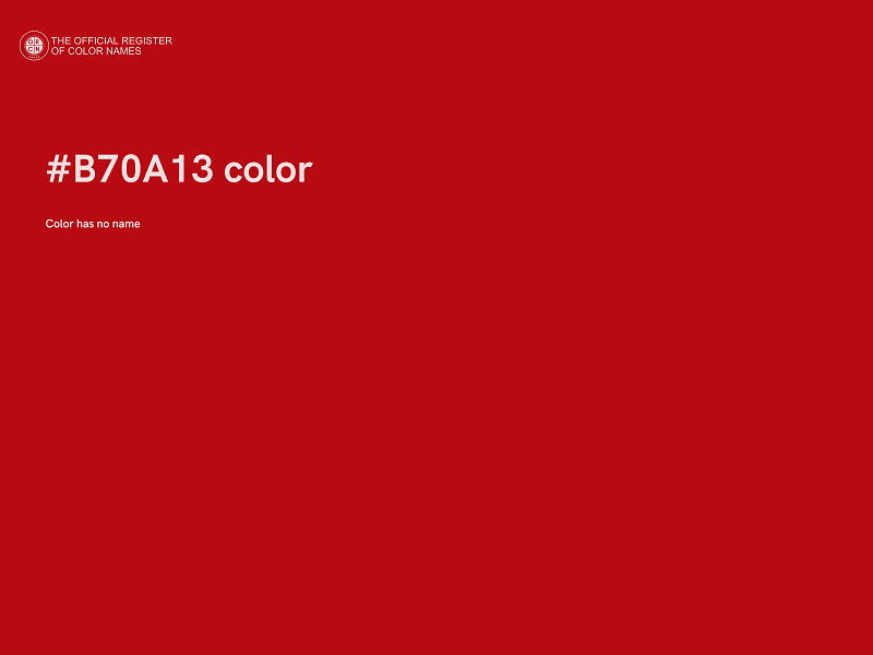 #B70A13 color image