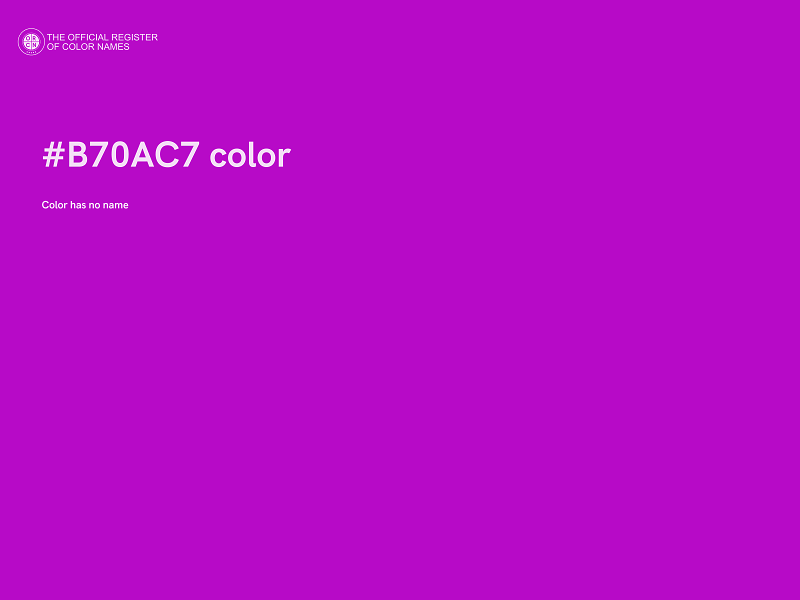 #B70AC7 color image