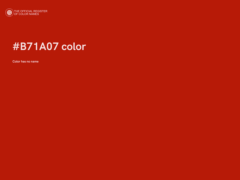 #B71A07 color image