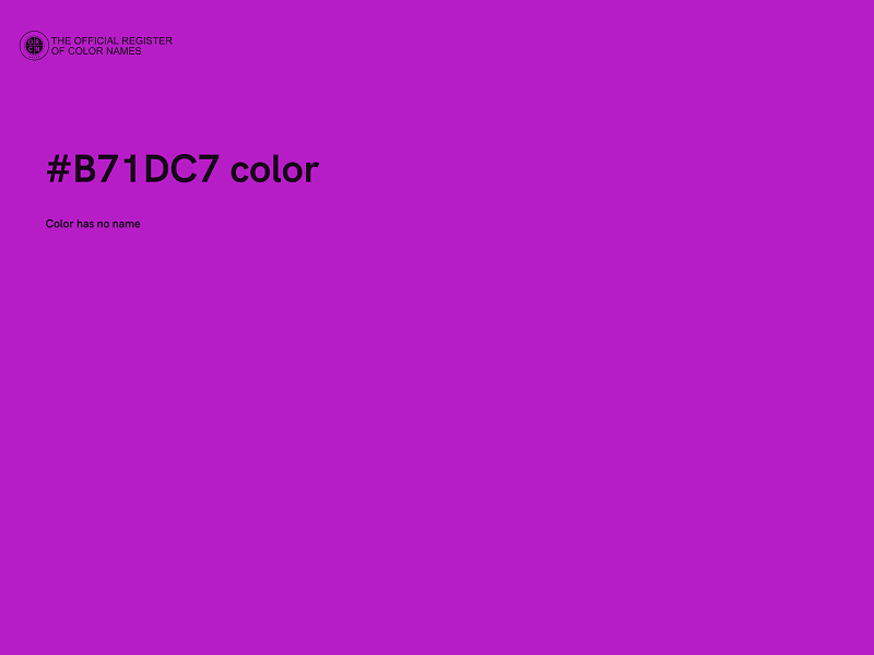 #B71DC7 color image