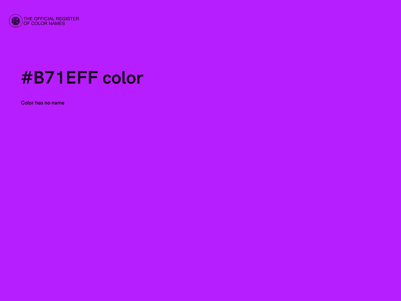 #B71EFF color image