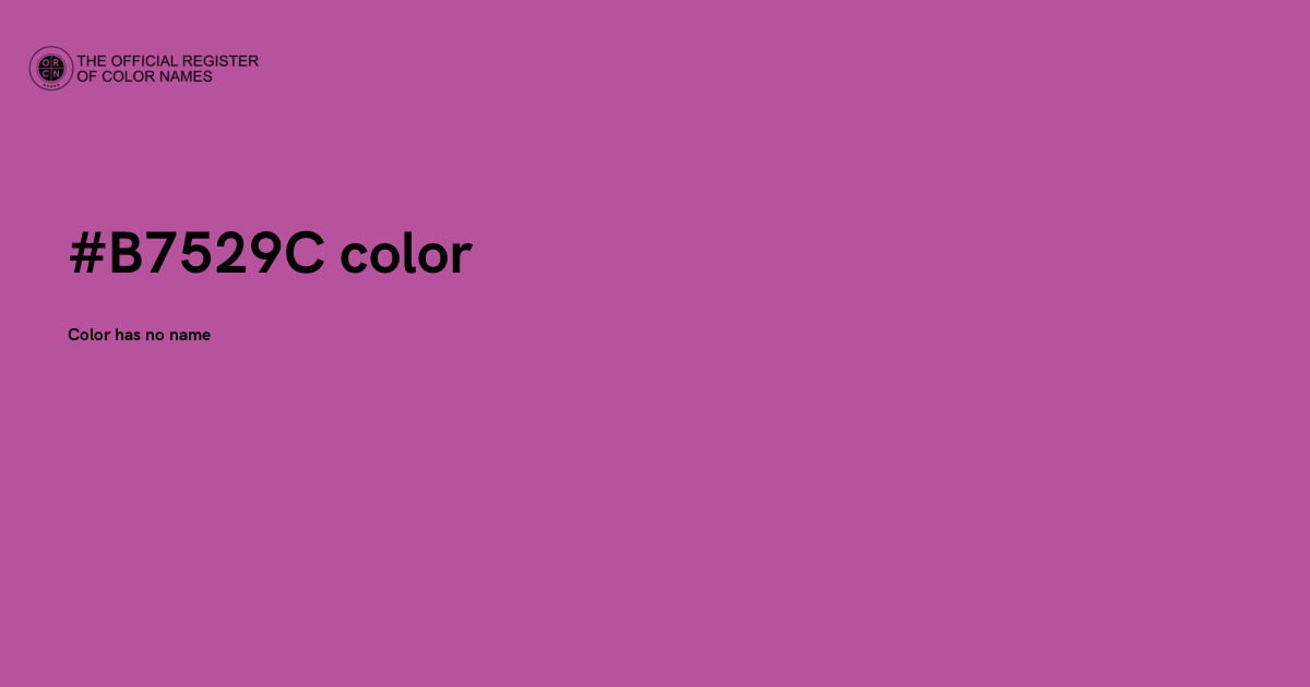Color #B7529C - The Official Register of Color Names