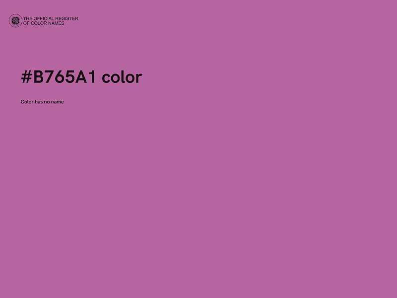 #B765A1 color image