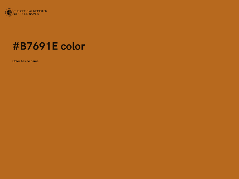 #B7691E color image