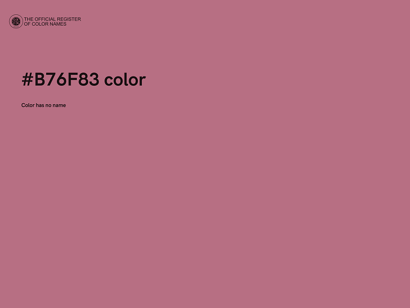 #B76F83 color image