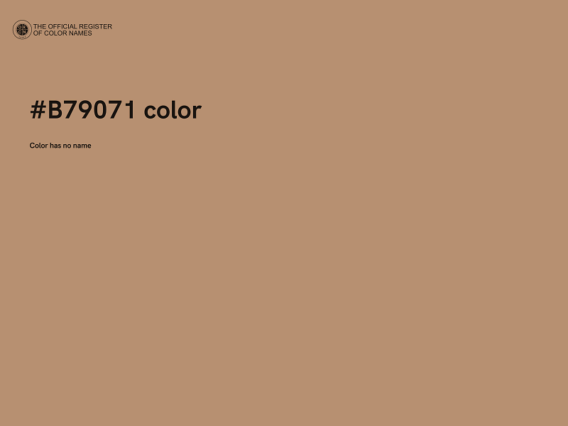 #B79071 color image