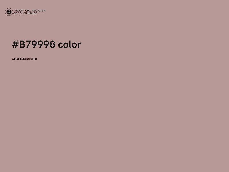 #B79998 color image