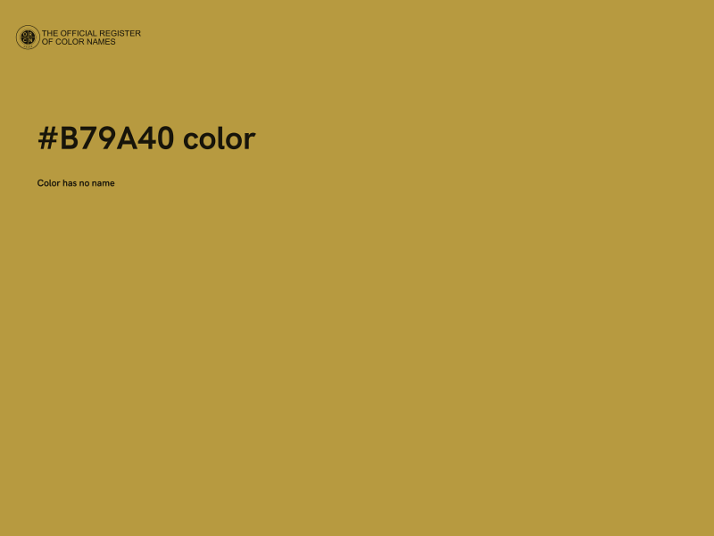 #B79A40 color image