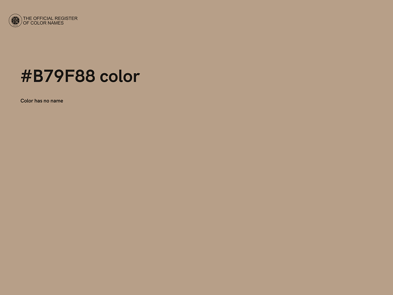 #B79F88 color image