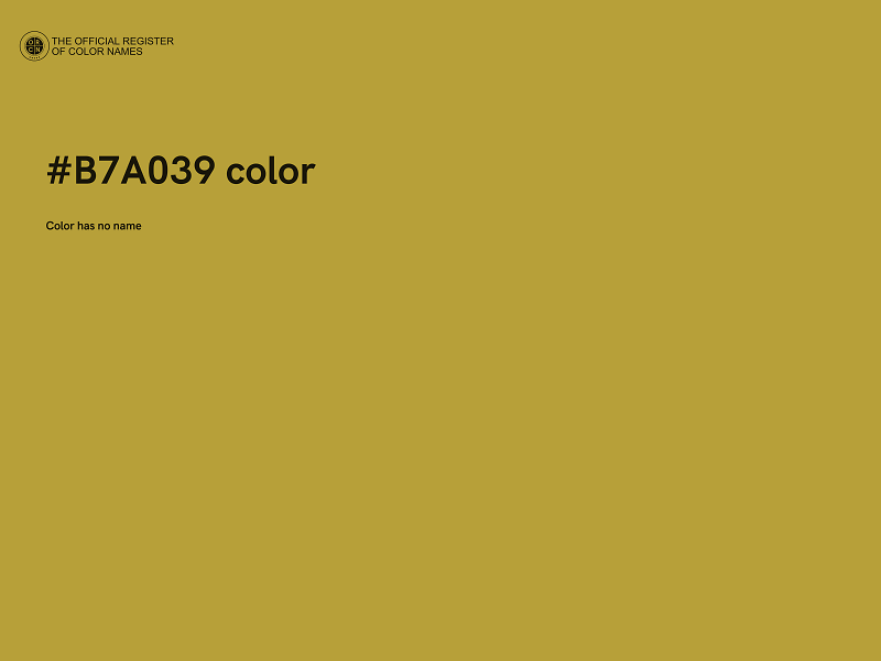 #B7A039 color image