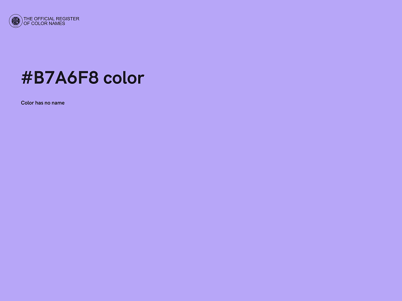 #B7A6F8 color image